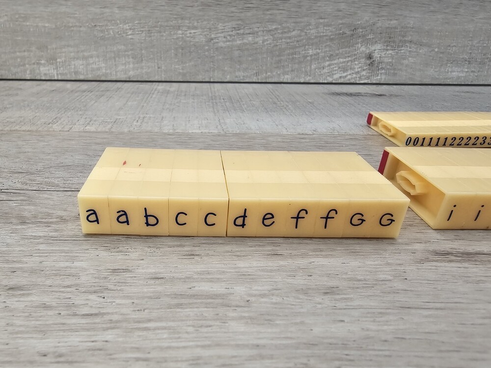 Attachable Lowercase Letters Numbers Alphabet Rubber Stamp Plastic Replacements